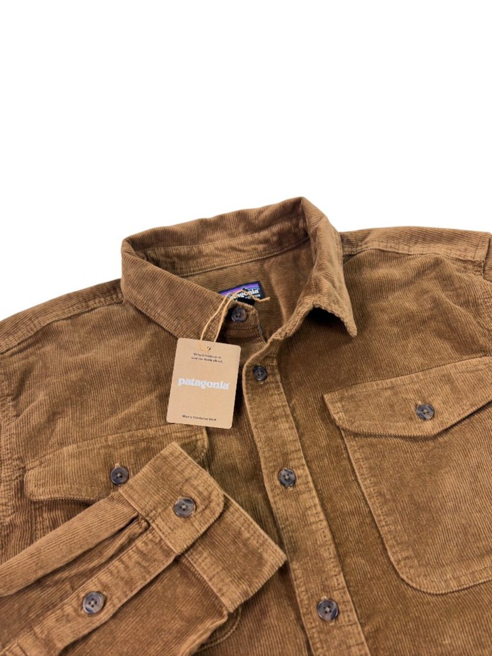 Patagonia Corduroy Shirt Mens XL Heavyweight Organic Cotton Coriander Brown
